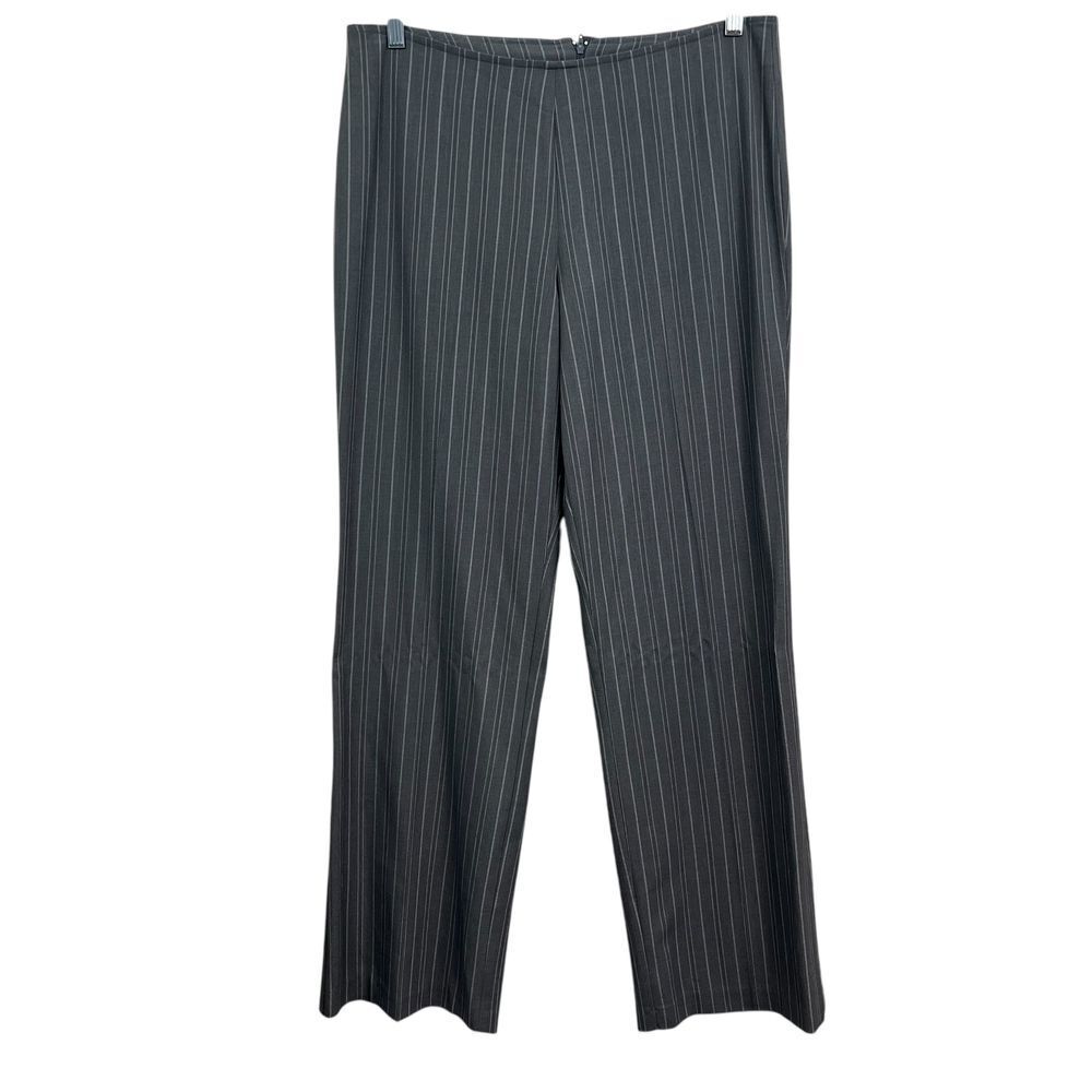 Breakin Loose Womens Dress Pants Gray Pinstripe Straight Leg Office Wear Sz 16*